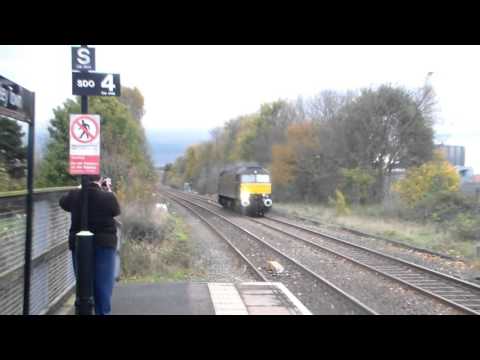 WCRC Class 57, 57601, 0Z49 passing Rugeley Town (10th November 2015)