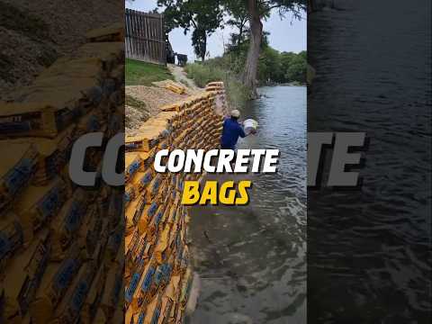 This ingenious method uses concrete bags for cost-effective road repairs and durable retaining walls