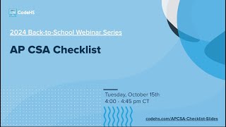 AP CSA Course Checklist thumbnail