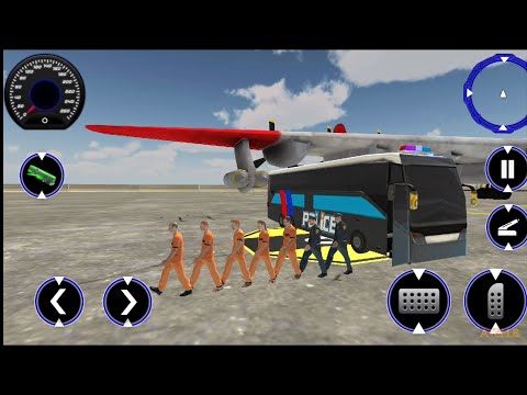Extreme Bus Flying Simulator US Police Prison Bus Criminal Transport Part #1