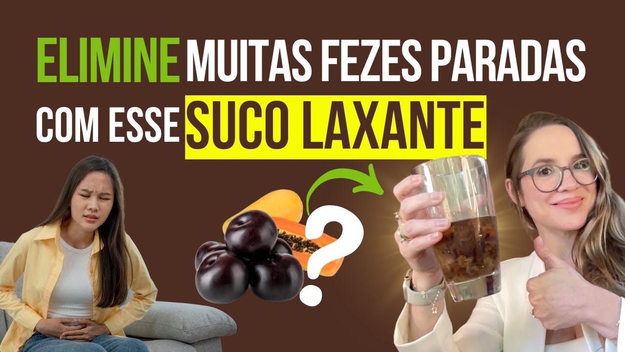 Receita laxante NATURAL para intestino preso - ELIMINA muitas fezes paradas