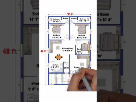 15x30 House Plan 15 x 30 Ghar Ka Naksha Small House Plans Design 450 sq ft house Plans