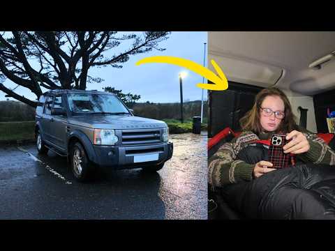 Stressful night sleeping in a hotel car park | Solo female car life