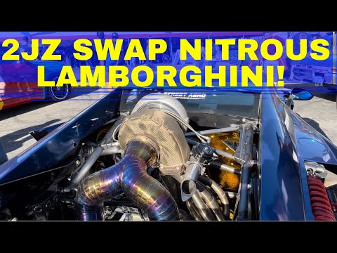 2JZ Swapped LAMBORGHINI GALLARDO with Single Turbo + NITROUS! NO SH!T