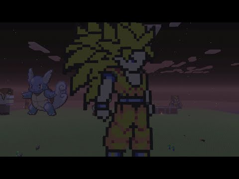 minecraft xbox 360 how to build a pixel art of Goku