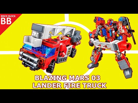Speed Build : Blazing Mars 03 ⚡️ Qman 1416 Enlighten 6in1 Trans Collector Lego Transformers combiner