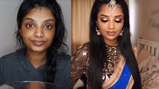 GRWM: Indian/Tamil/Bollywood Wedding Guest Makeup | Makeup Transformation Nivii06