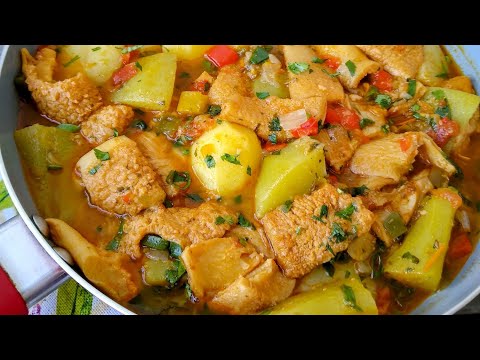 How to make easy and delicious beef tripe with potatoes and chayote.