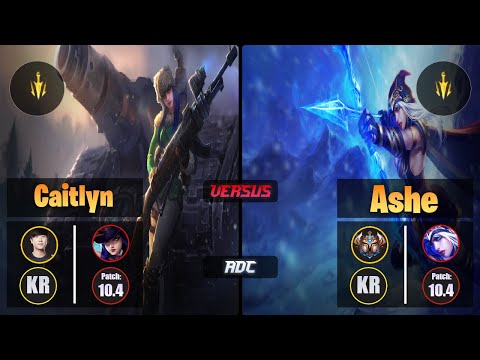 Ruler CAITLYN (ADC) [Lethal Tempo] VS ASHE - Challenger KR Patch 10.4