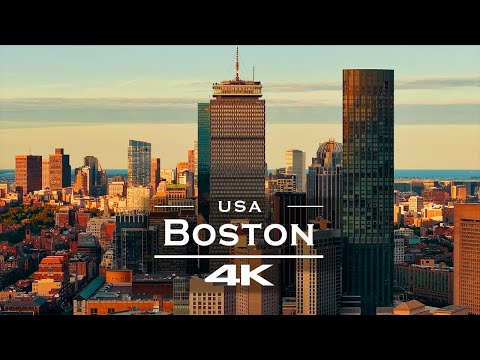 Boston at Sunset 🇺🇸 | Stunning 4K Drone Footage of the City