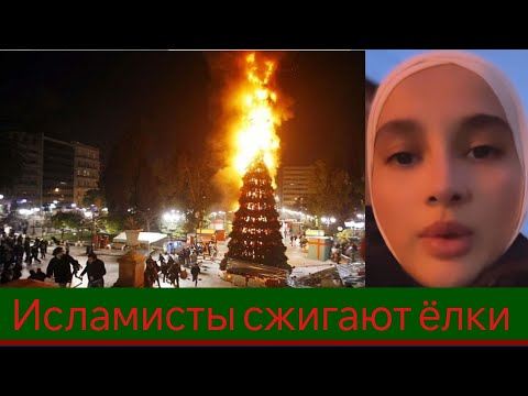 Исламисты сжигают ёлки