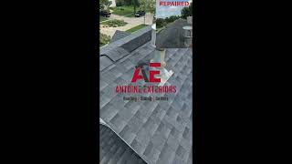 Watch video: 🌪️ Weekend Storm Roof Repair - Same Day Service! 💪🏽