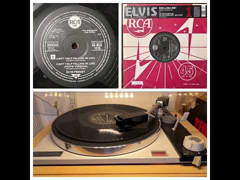 Elvis Presley: Can’t help falling in love, 1961 (RCA UK 45-RCA 1270, 10“ reissue) + movie version