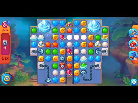 Fishdom. 8410 one shot 🎯 level no boosters and diamonds. 20 moves (❌ no lightning)