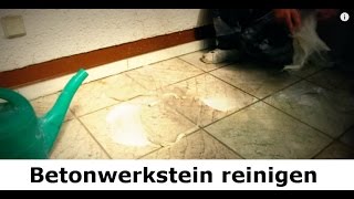 Betonwerkstein - Terrasse reinigen vom Stein-Doktor
