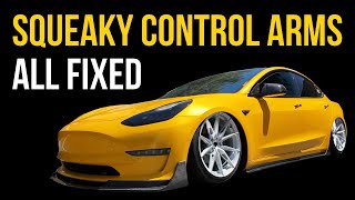 Does your Model 3 or Y suspension squeak or sound like a dry door hinge? We can fix that!!!!