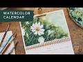 How To Paint Loose Florals April Watercolor Calendar Spread
