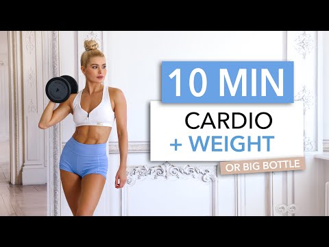 10 MIN CARDIO + WEIGHT - spice up your calorie burn session & get stronger / Bonus: Standing Abs thumnail