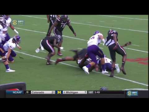 2016 USC vs ECU - Chris Lammons Sack, Dante Sawyer Fumble Recovery