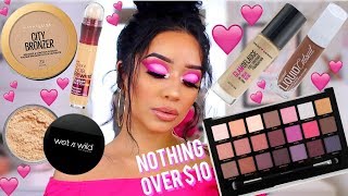 NOTHING OVER $10 PINK VALENTINE&#39;S MAKEUP LOOK + NEW DRUGSTORE MAKEUP 2019