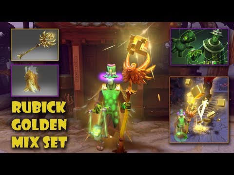 Dota 2 Rubick 2154 $ - Golden Mix Set Golden Ornithomancer Mantle of the Benefactor