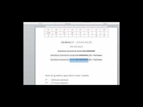 How to subnet a network into 7 subnets of varying sizes? part1