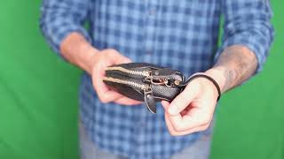 Жіночий клатч на два відділення з натуральної шкіри 22088 Vintage чорний