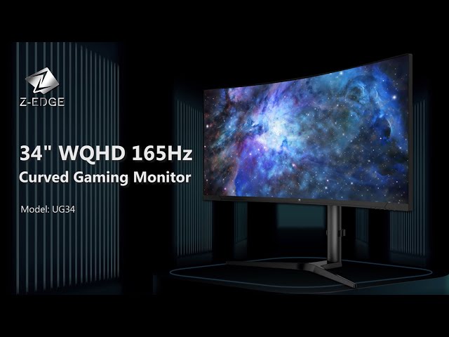 Vídeo relacionado con Z-Edge Monitor Gaming Curvo 34 Pulgadas, 165Hz, 3440x1440, 1ms MPRT, Altura & Inclinación Ajustables, Pantalla Ultra Ancho 21:9, FreeSync, 1500R VA, 2* HDMI2.0 &2* DP1.4, RGB, VESA 100 * 100mm