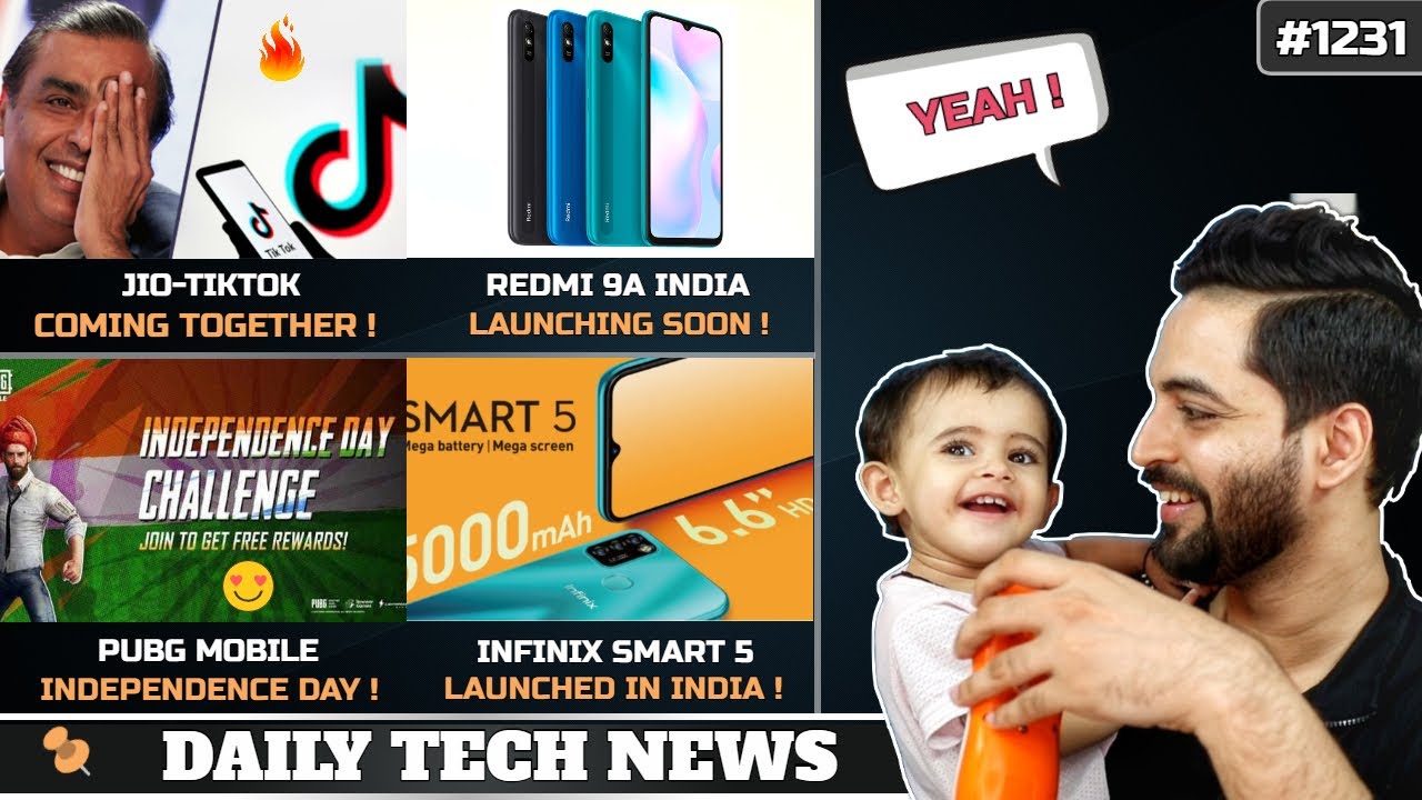Jio-Tiktok Combined India,PUBG Mobile Independence Day,Redmi 9A India Launch,Infinix Smart 5 #1231