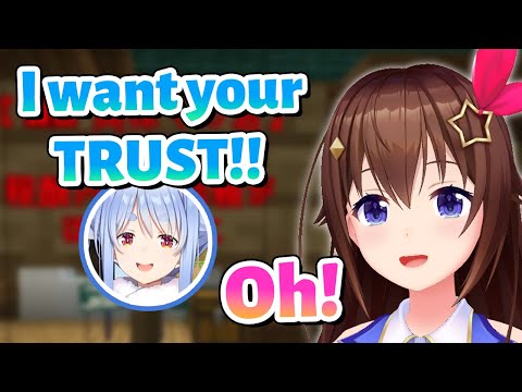 VRoom / Hololive Clips - Pekora wants to gain Sora's trust【Minecraft/Hololive Clip/EngSub】