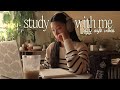 1 Hour Cozy Cafe Study with Me ☁️ ☕️ | real time, chill jazz music, productive