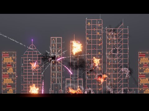 Buildings Collapsing By Explosions In People Playground