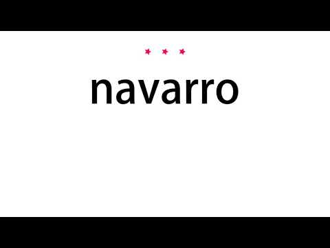 How to pronounce navarro - Vocab Today