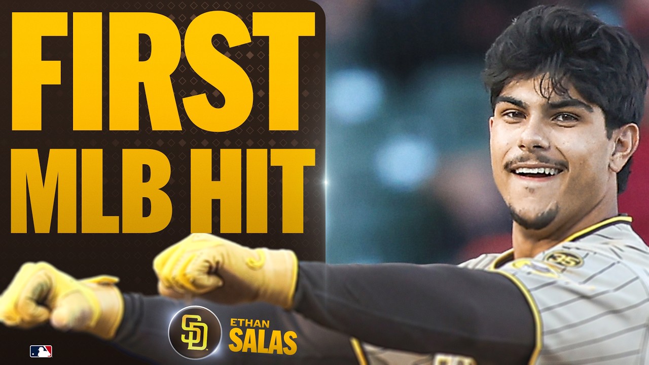 Ethan Salas' first MLB hit! | MLB Highlights (Padres vs. Giants)