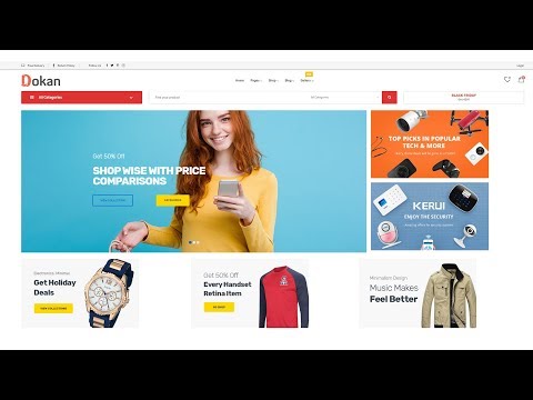 Create a Multi-Vendor eCommerce Marketplace Website with WooCommerce, Dokan Plugin &  Marketo theme