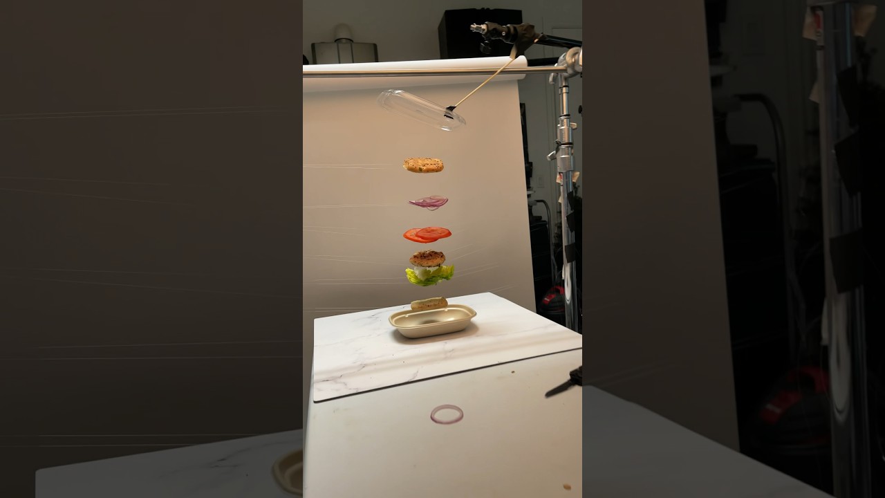 How to create levitating food for videography and photography #productphotography #foodphotography