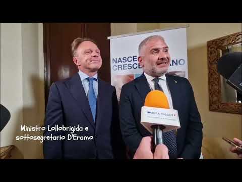 Ministro Lollobrigida e sottosegretario D’Eramo a presentazione marchio biologico italiano