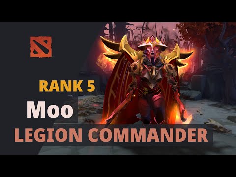 Moo (Rank 5) plays Legion Commander Dota 2 Full Game