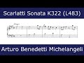 Domenico Scarlatti - Sonata in A major K322 (Arturo Benedetti Michelangeli)