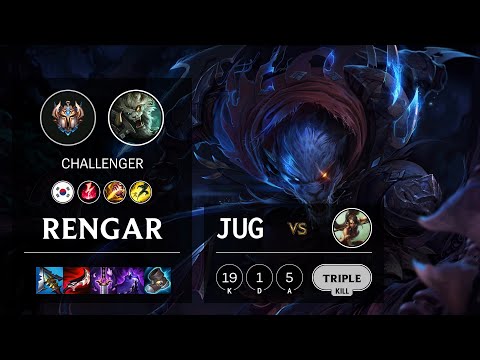 Rengar Jungle vs Nidalee - KR Challenger Patch 10.25b