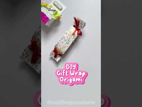 Easy DIY Gift Wrap Origami - Lipstick Wrap 💄🎁 1 Minutes Origami #origami #giftwrapping #shorts