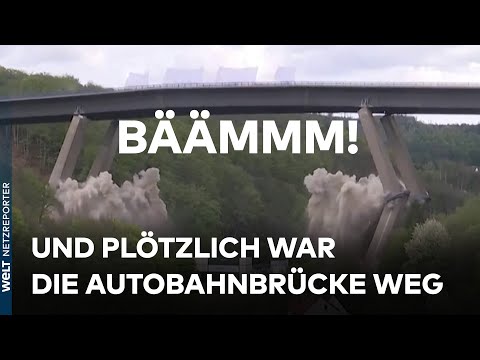 A45-TALBRÜCKE IM SAUERLAND GESPRENGT: Plötzlich ist der marode Koloss von Rahmede weg