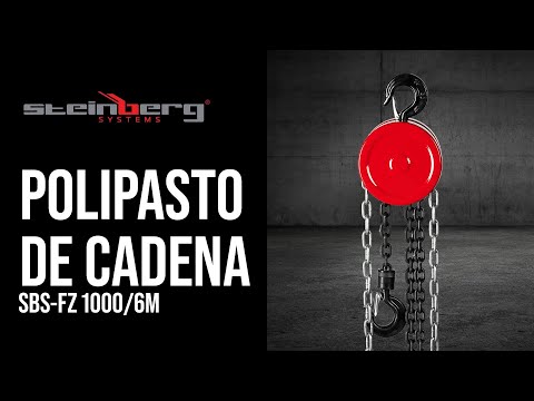 vídeo - Polipasto de cadena - 1000 kg - 6 m