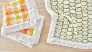 How to Make a Self-Binding Sherpa Fleece Blanket