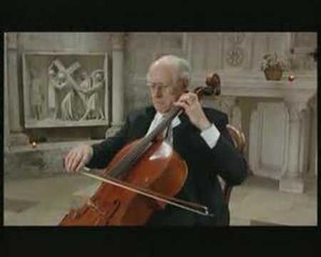 Rostropovich plays the Prelude from Bach's Cello Suite No. 5