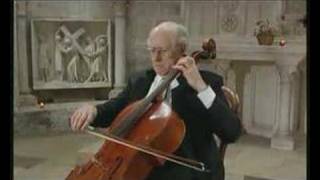 Rostropovich plays the Prelude from Bach's Cello Suite No. 5