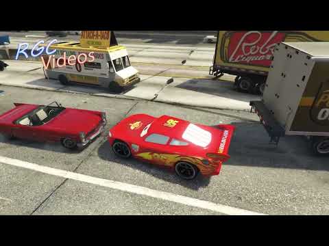 *CRAZY* Lightning McQueen Cars Crashes Ep.4 – GTA 5