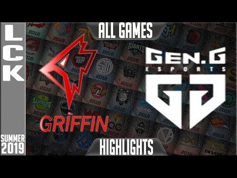 GRF vs GEN Highlights ALL GAMES | LCK Summer 2019 Week 9 Day 2 | Griffin vs Gen.G