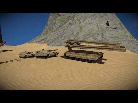 Space Engineers Ep75 Abrams Tank Deployable Bridge Test