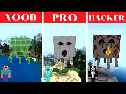 Minecraft REAL LIFE GHAST HOUSE BUILD CHALLENGE - NOOB vs PRO vs HACKER / Animation #minecraft